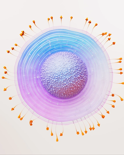 Représentation molécule virus